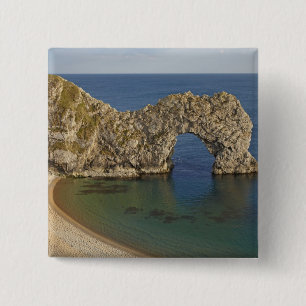 Macaron Carré 5 Cm Arc de Durdle Door, Côte Jurassique Patrimoine mo