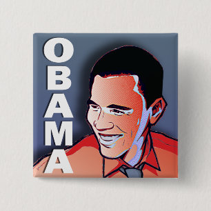 Macaron Carré 5 Cm Argent de Barack Obama