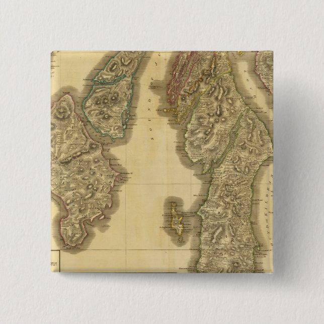 Macaron Carré 5 Cm Argyllshire du Nord 2 (Devant)