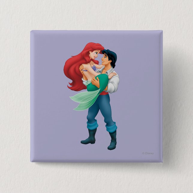Macaron Carré 5 Cm Ariel et le prince Eric (Devant)