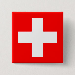 Macaron Carré 5 Cm Arrière - plan Editable, le drapeau de la Suisse