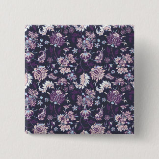 Macaron Carré 5 Cm Arrière - plan violet Big Floral Motif sans joint