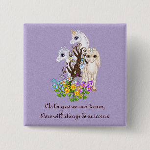 Macaron Carré 5 Cm Art de pixel d'amis de licorne