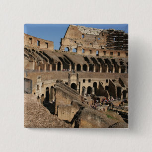 Macaron Carré 5 Cm Art romain. Le Colosseum ou Flavien