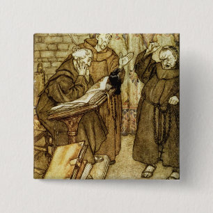 Macaron Carré 5 Cm Arthur Rackham Illustration 'du choucas du Rhésus