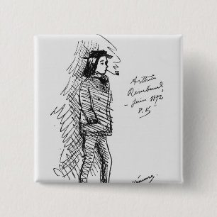 Macaron Carré 5 Cm Arthur Rimbaud en juin 1872