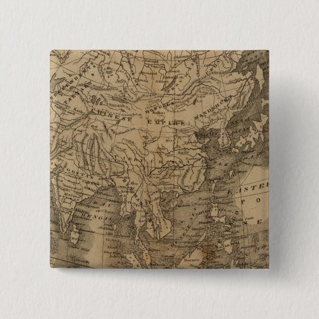 Macaron Carré 5 Cm Asie (Devant)