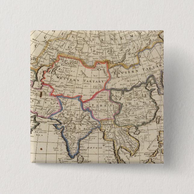 Macaron Carré 5 Cm Asie 26 (Devant)