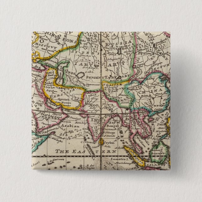 Macaron Carré 5 Cm Asie 32 (Devant)