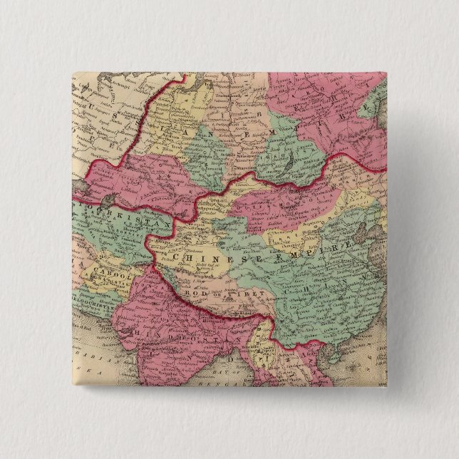 Macaron Carré 5 Cm Asie 43 (Devant)