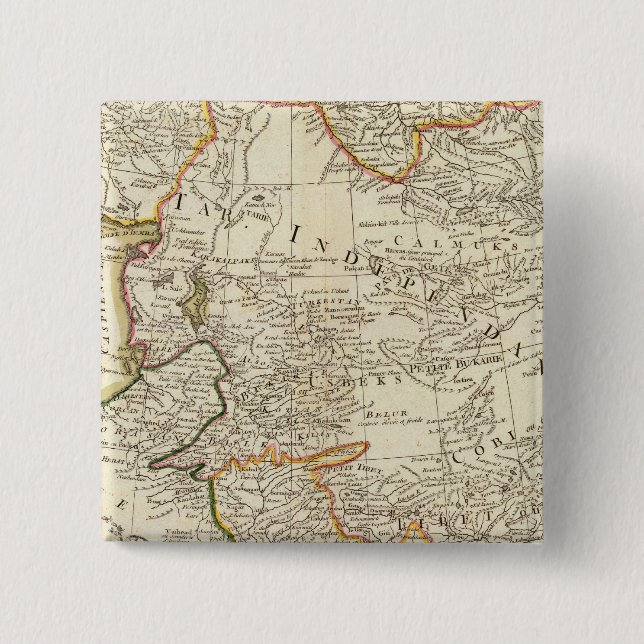 Macaron Carré 5 Cm Asie centrale (Devant)