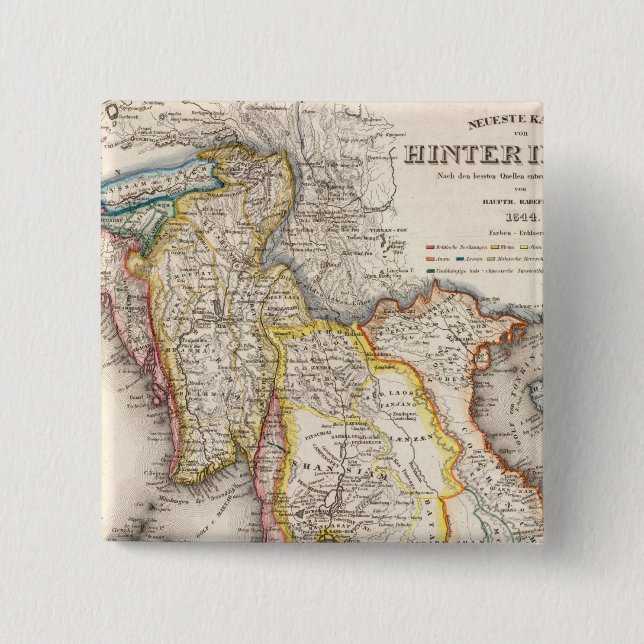 Macaron Carré 5 Cm Asie du Sud-Est (Devant)