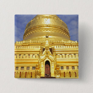 Macaron Carré 5 Cm Asie, Myanmar (Birmanie), Bagan (païen). Le Shwe