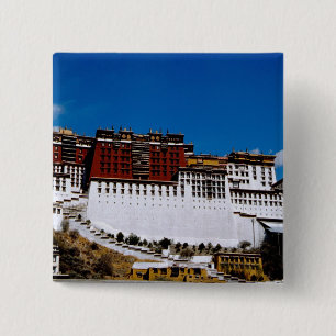 Macaron Carré 5 Cm Asie, Tibet, Lhasa, Palais du Potala dit Rouge 2
