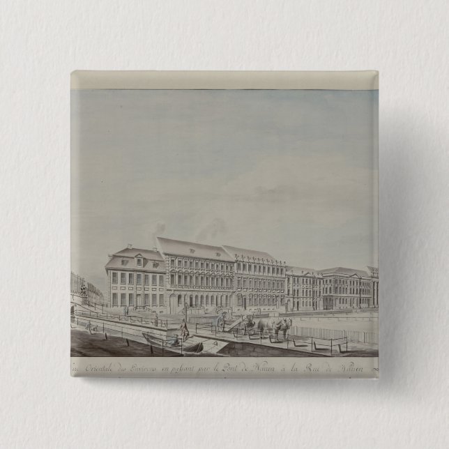 Macaron Carré 5 Cm Aspect occidental de Wilhelmsplatz, c.1773 (Devant)
