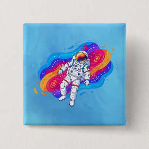 Macaron Carré 5 Cm Astronaute