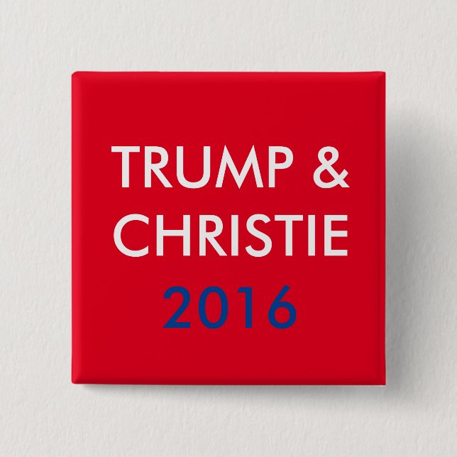 Macaron Carré 5 Cm Atout et bouton carré de Christie 2016 (Devant)
