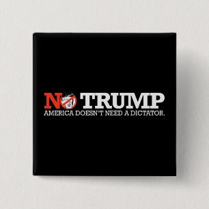 Macaron Carré 5 Cm AUCUN ATOUT - Amérique n'a pas besoin d'un