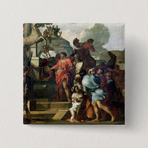 Macaron Carré 5 Cm Augustus avant la tombe d'Alexandre III