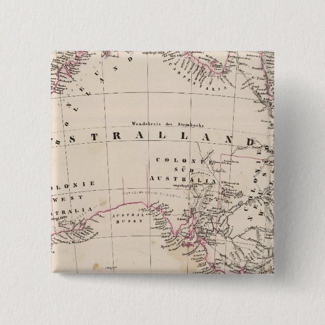 Macaron Carré 5 Cm Australie 3 (Devant)