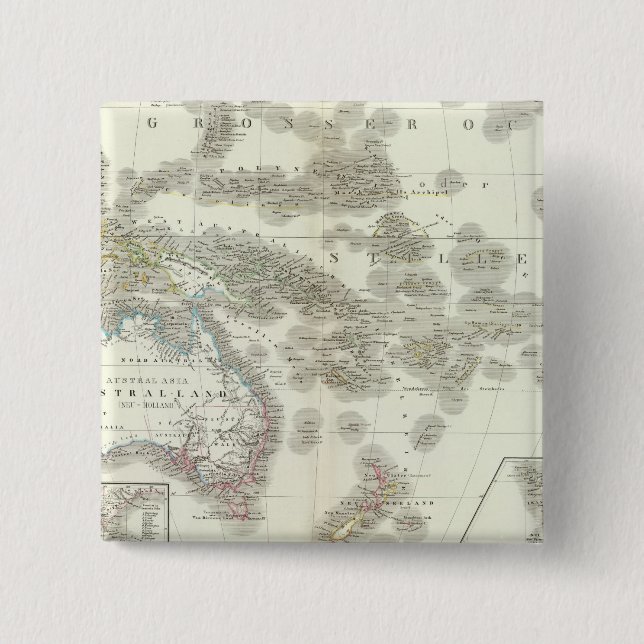 Macaron Carré 5 Cm Australien - Australie (Devant)