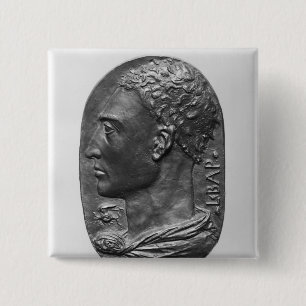 Macaron Carré 5 Cm Autoportrait de médaillon