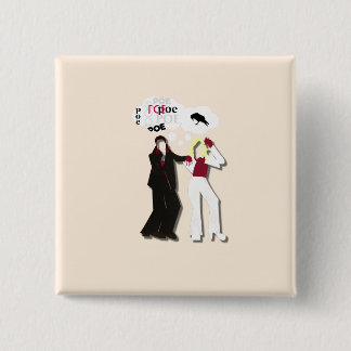 Macaron Carré 5 Cm autriche eurovision edgar allan bouton de poing