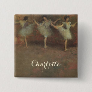 Macaron Carré 5 Cm Avant le ballet par Edgar Degas, Beaux-arts vintag
