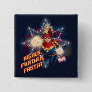 Macaron Carré 5 Cm Avengers Étoiles brillantes Capitaine Marvel Grap