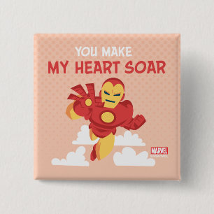Macaron Carré 5 Cm Avengers Saint-Valentin Iron Man fait battre mon