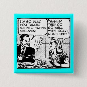 Macaron Carré 5 Cm Avoir humour drôle d'insigne de bouton d'enfants