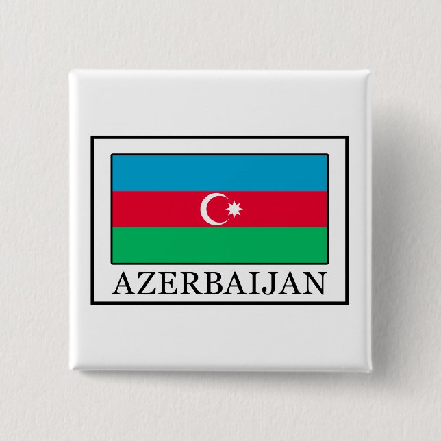 Macaron Carré 5 Cm Azerbaïdjan (Devant)