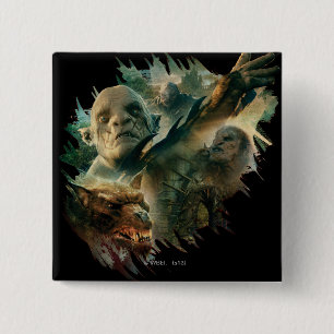 Macaron Carré 5 Cm Azog, Narzug, et graphique de Bolg