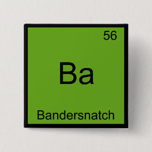Macaron Carré 5 Cm Ba - Symbole de l'élément Chimie Funny de Bander