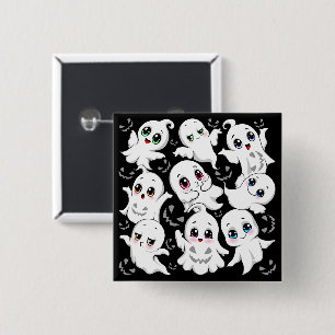 Macaron Carré 5 Cm Baby Ghosts Éffrayant mignon Halloween humeur