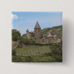 Macaron Carré 5 Cm Bacharach, Allemagne, château de Stahleck, Schloss