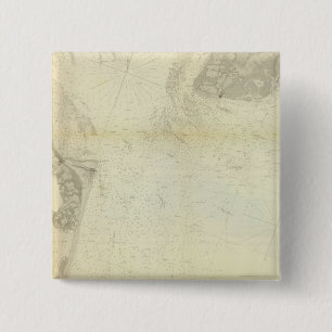 Macaron Carré 5 Cm Baie du Delaware, rivière 1