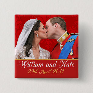 Macaron Carré 5 Cm Baiser royal de mariage de William et de Kate