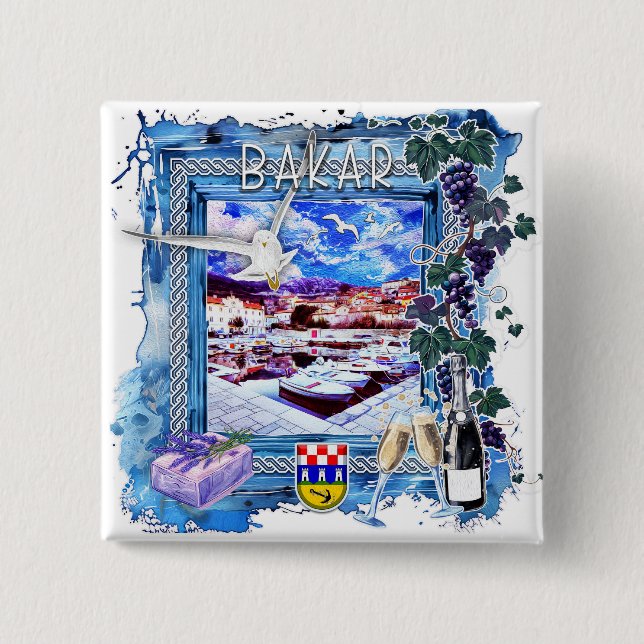 Macaron Carré 5 Cm Bakar (Devant)