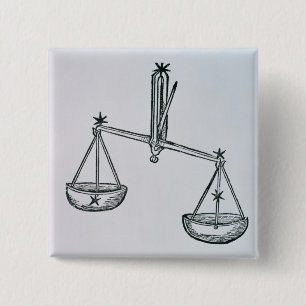 Macaron Carré 5 Cm Balance (les échelles) une illustration du 'Poeti