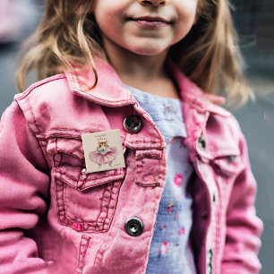 Macaron Carré 5 Cm Ballerina Hamster Filles personnalisées Anniversai