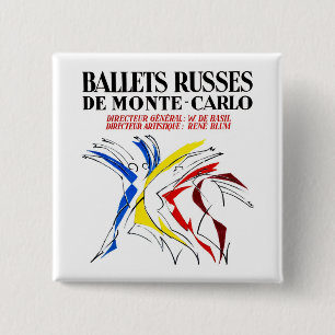 Macaron Carré 5 Cm Ballet Russes - Amant de danseur abstrait Art