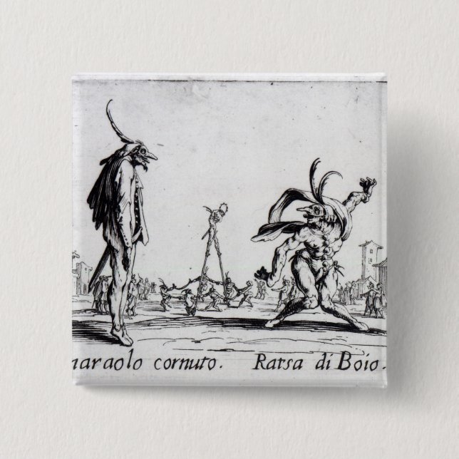 Macaron Carré 5 Cm Balli de Sfessania, c.1622 (Devant)