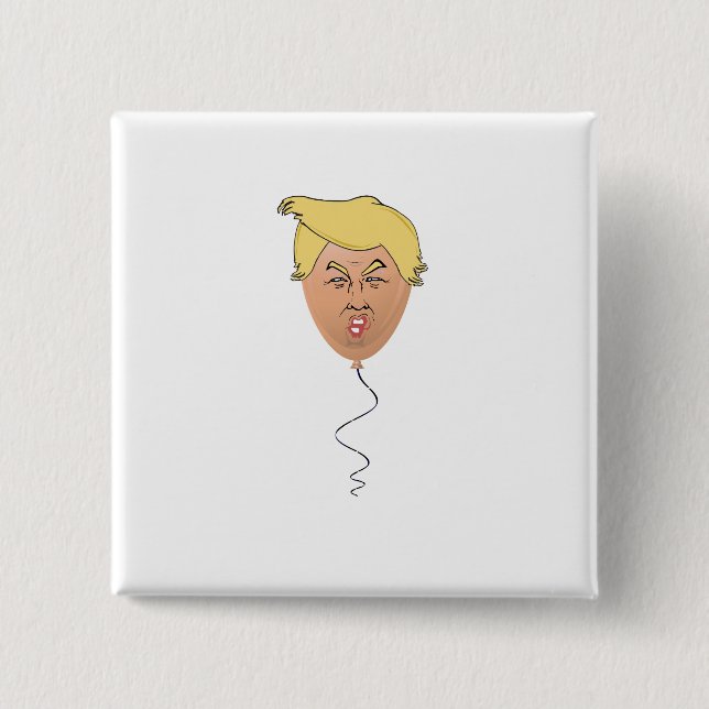 Macaron Carré 5 Cm Ballon de Donald Trump (Devant)