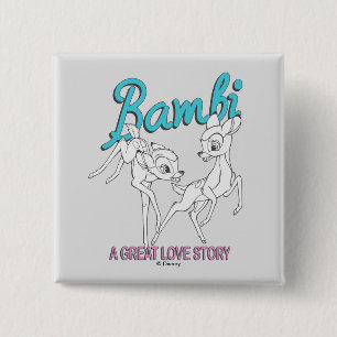 Macaron Carré 5 Cm Bambi & Faline "Une grande histoire d'amour"