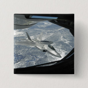 Macaron Carré 5 Cm Banques d'un F-22 Raptor à partir d'un KC-135