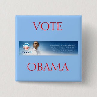 Macaron Carré 5 Cm Barack Obama - croyez le bouton