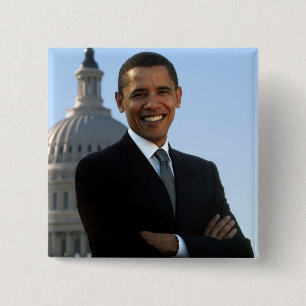 Macaron Carré 5 Cm Barack Obama - Pin carré