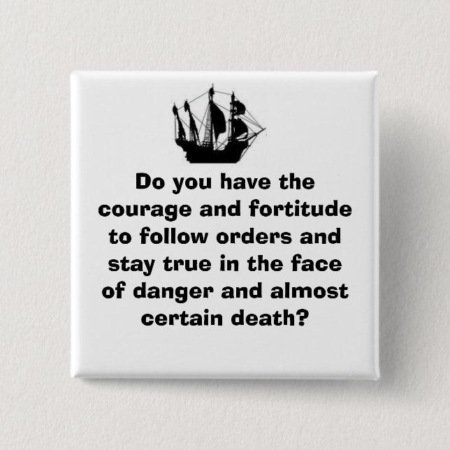 Macaron Carré 5 Cm Bateau de pirate (Devant)