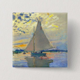 Macaron Carré 5 Cm Bateau Monet au Petit-Gennevilliers